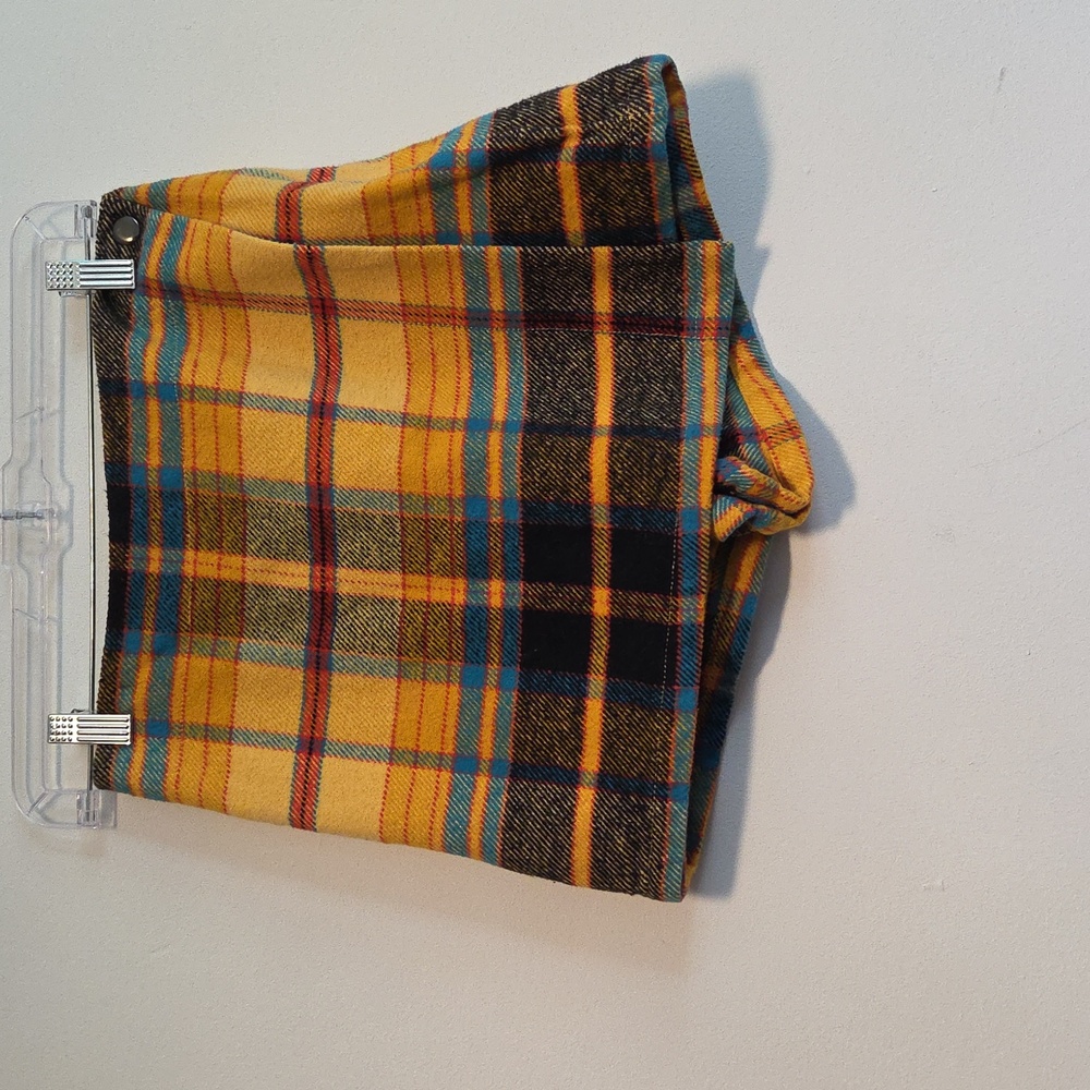 FP Movement by Free People Plaid Skirt - Yellow and Blue